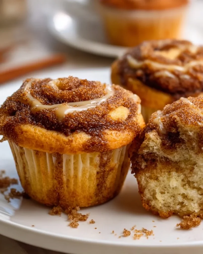 Delicious coffee cake muffins served on a plate