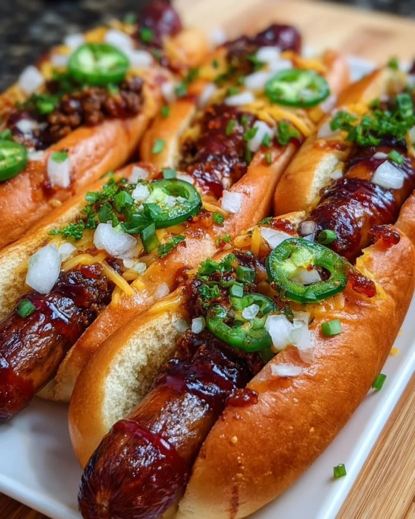 Delicious Firecracker Hot Dogs showcasing sweet and spicy flavors