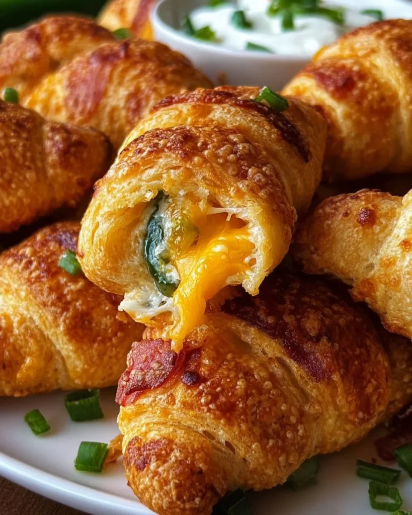 Delicious jalapeño crescent rolls on a serving platter