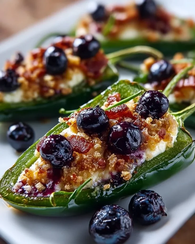 Delicious Blueberry Brie Poppers served on a platter