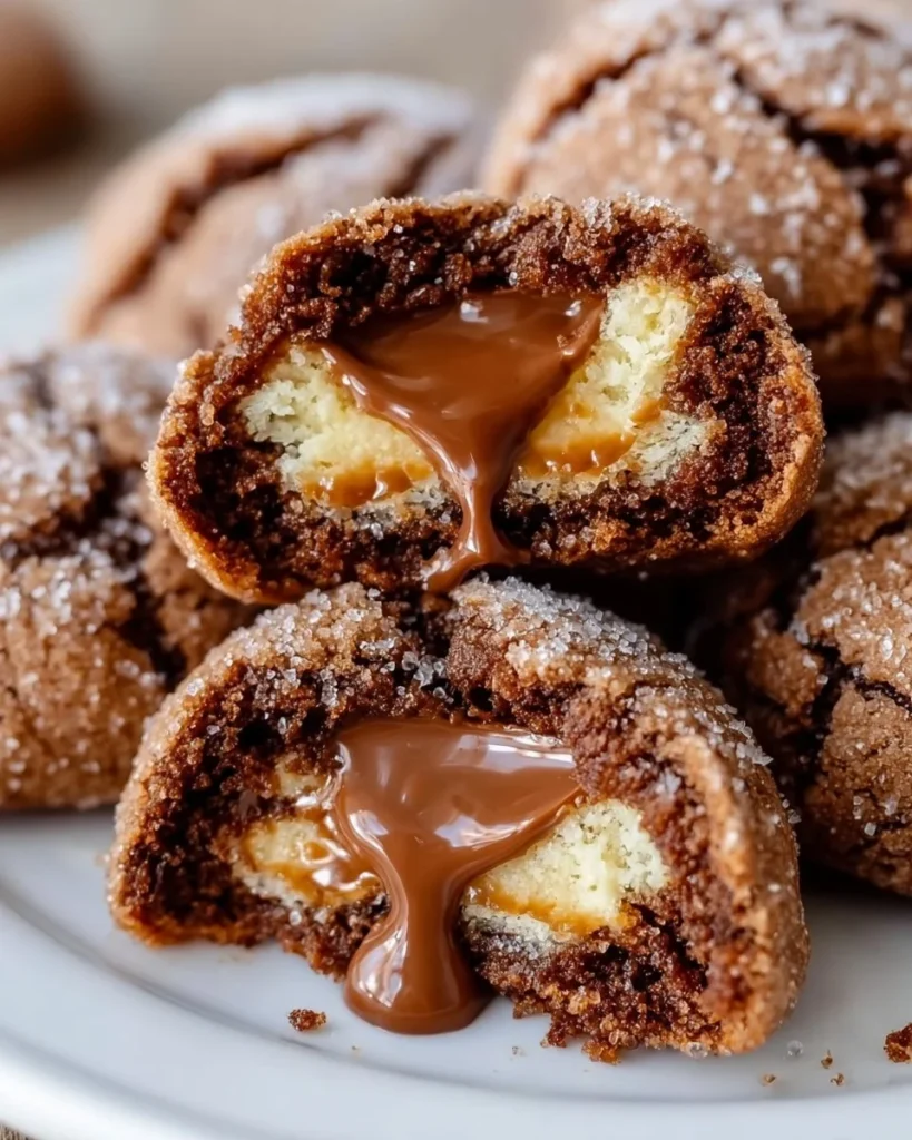 Delicious Rolo Cookies with chocolate and caramel