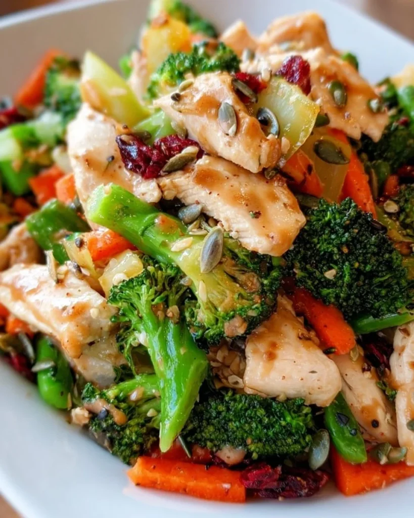 Delicious Sunflower Seed Chicken Salad served in a bowl with fresh ingredients.